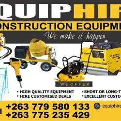 Construction tools and equipment hire 0779580133 