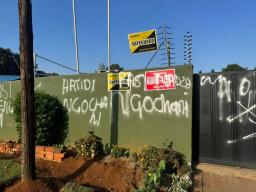 Protesters Target GALZ Offices Defacing Perimeter Wall